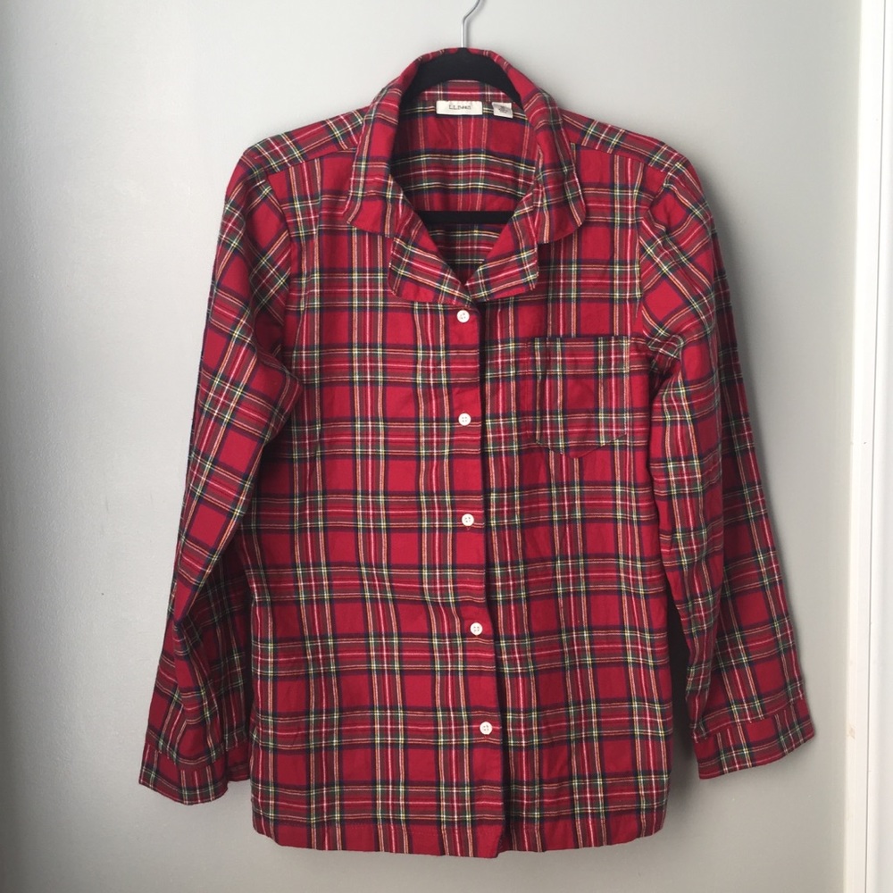 L.L. Bean Plaid Button down shirt